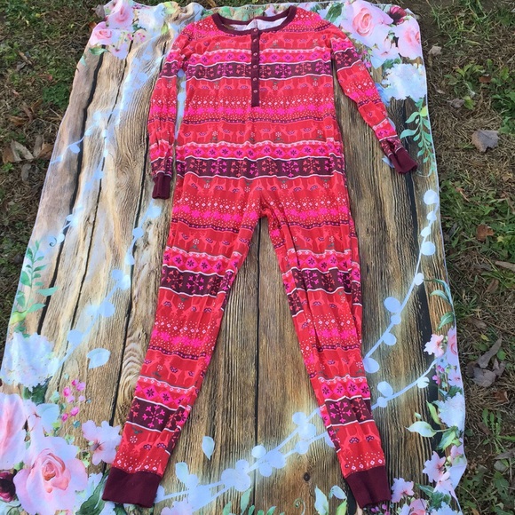 Xhilaration Other - Xhilaration One Piece Red Christmas Pajamas